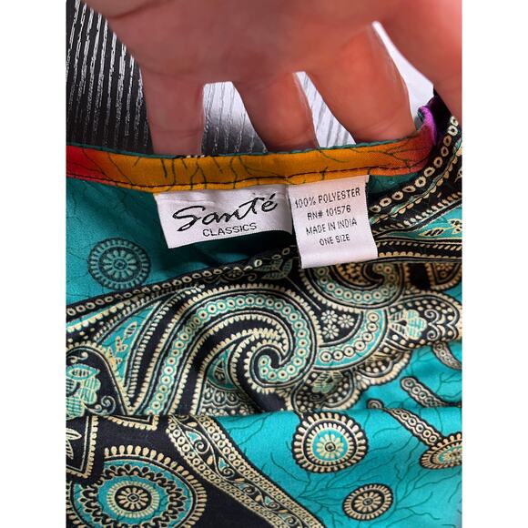 Stunning, Vibrant Sante Classics Rainbow Bollywood Miu Miu/Kaftan/House Dress - Picture 5 of 5